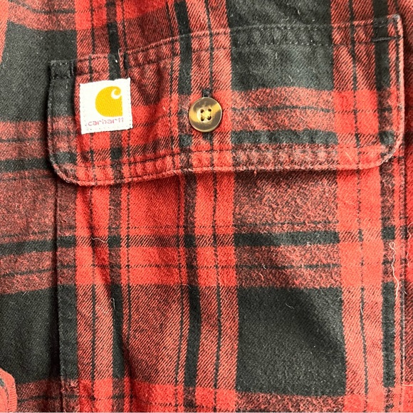 Carhartt Men’s Size Medium Style Hubbard Long Sleeve Plaid Shirt - Picture 3 of 6